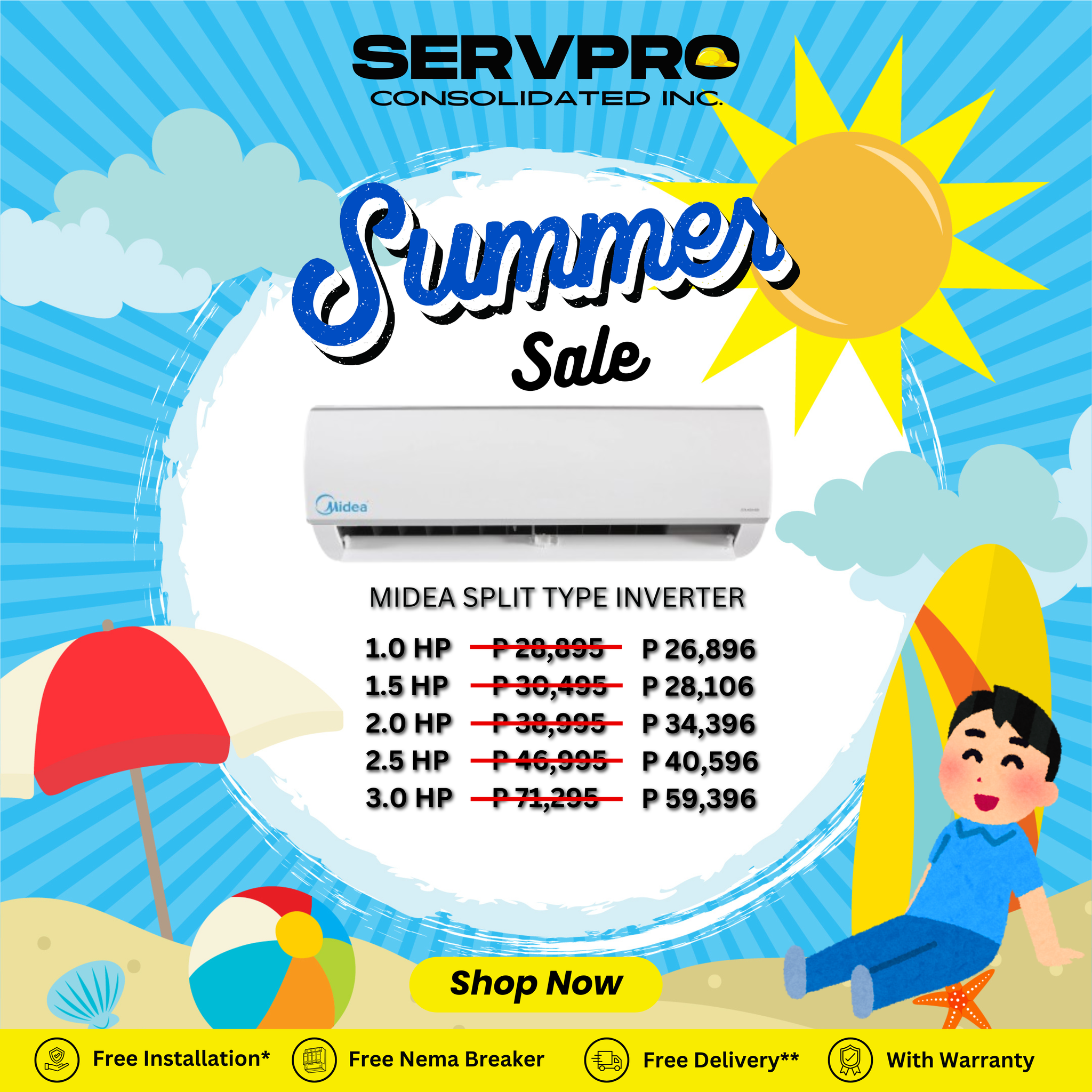 Midea Split Inverter Air Conditioner Promotion